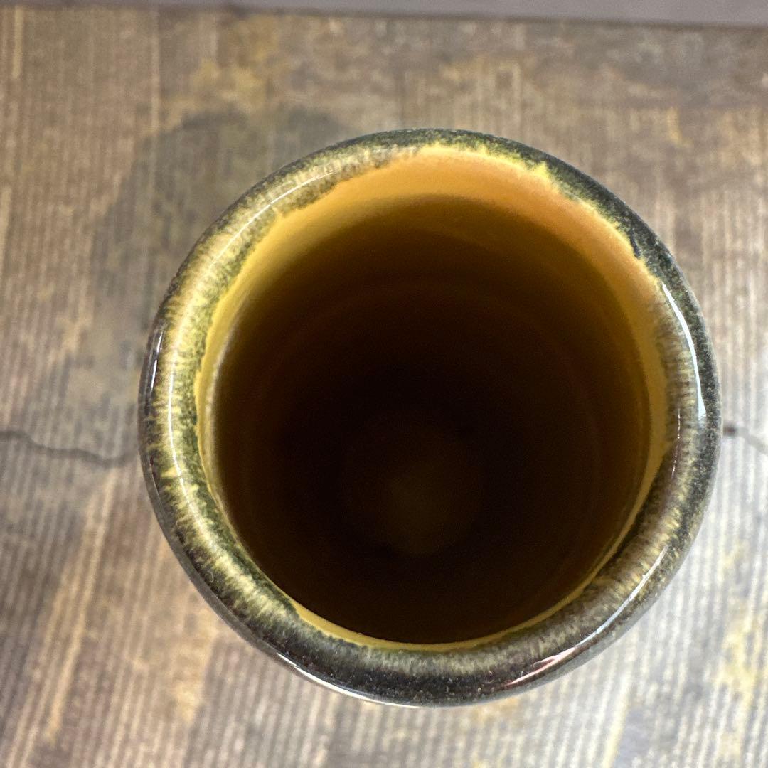 ❹70s ミッドセンチュリー フラワーベース 花瓶 ビンテージ FAT LAVA