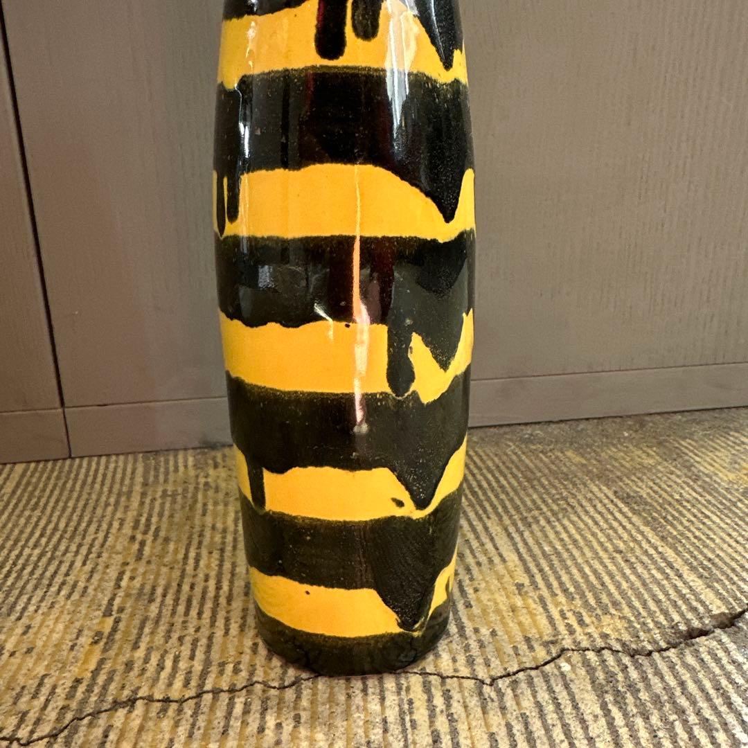 ❹70s ミッドセンチュリー フラワーベース 花瓶 ビンテージ FAT LAVA