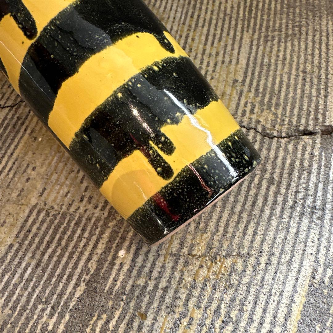 ❹70s ミッドセンチュリー フラワーベース 花瓶 ビンテージ FAT LAVA