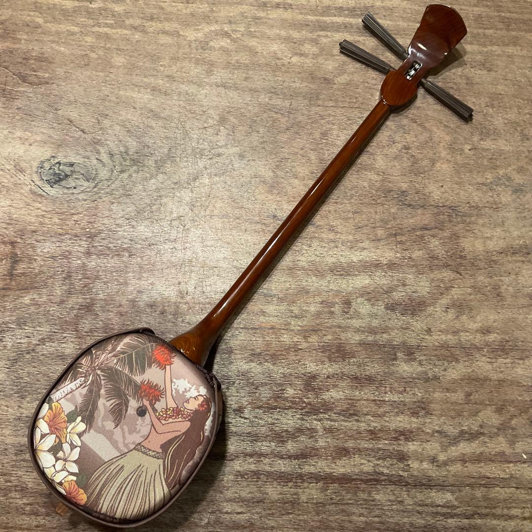 三線 さんしん 沖縄(琉舞)×フラダンサー (ハワイ) コラボデザイン ハナ