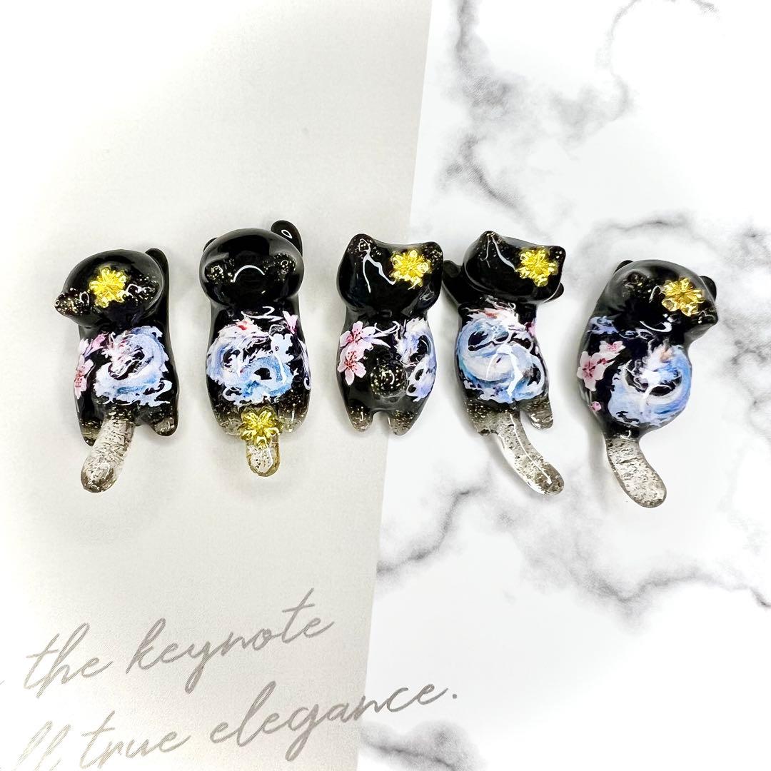 リクエスト専用　限定クリスマス　雪の結晶　猫　5個セット