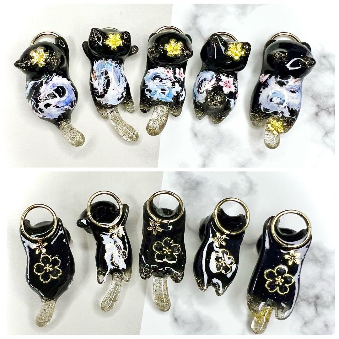 リクエスト専用　限定クリスマス　雪の結晶　猫　5個セット