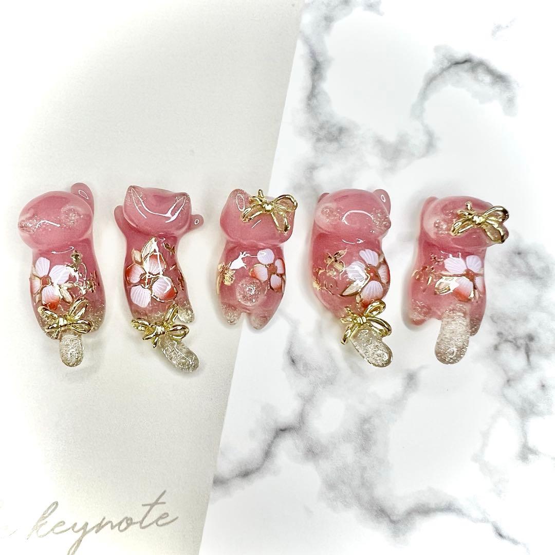 リクエスト専用　限定クリスマス　雪の結晶　猫　5個セット