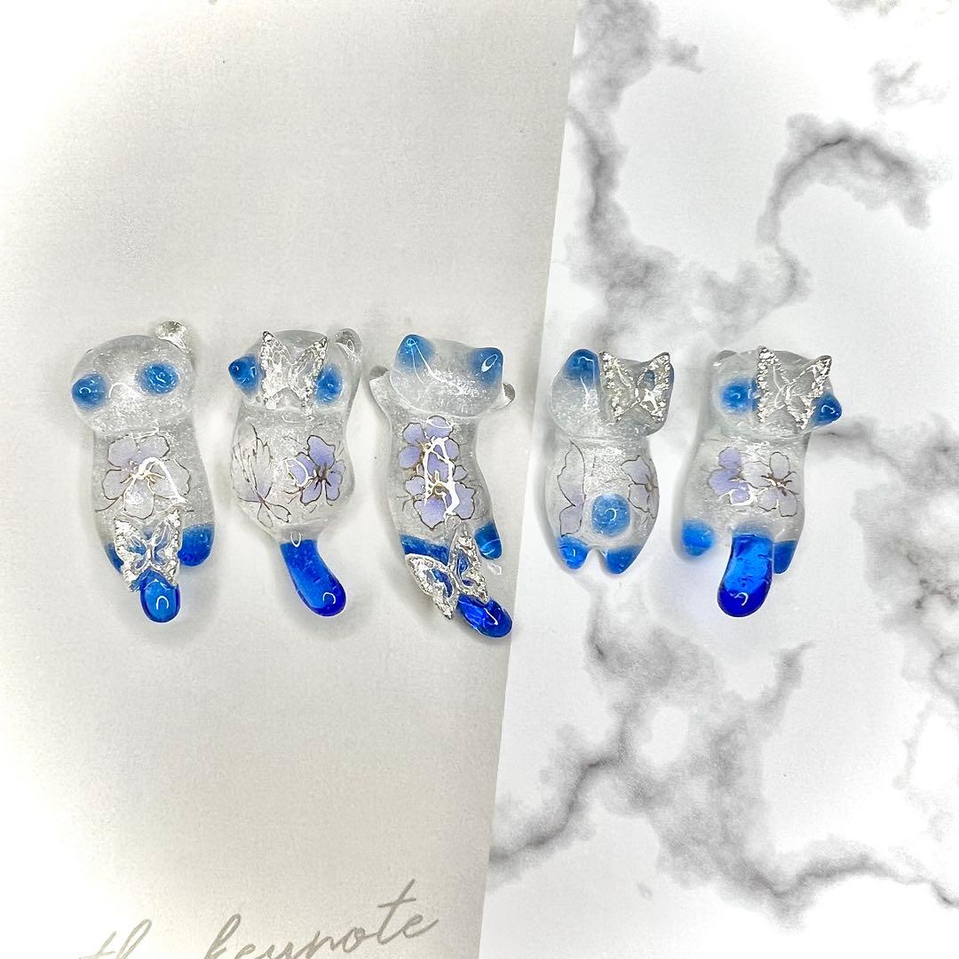 リクエスト専用　限定クリスマス　雪の結晶　猫　5個セット