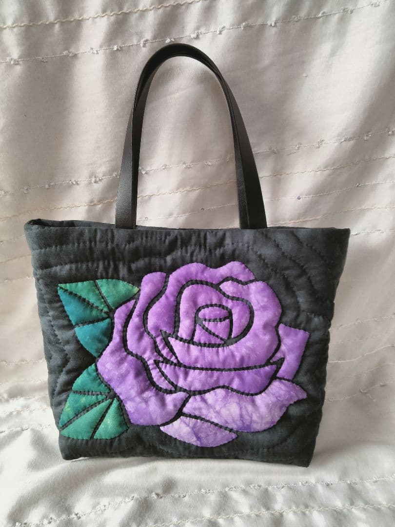 ☆278.ハワイアンキルト・バッグ・バラ