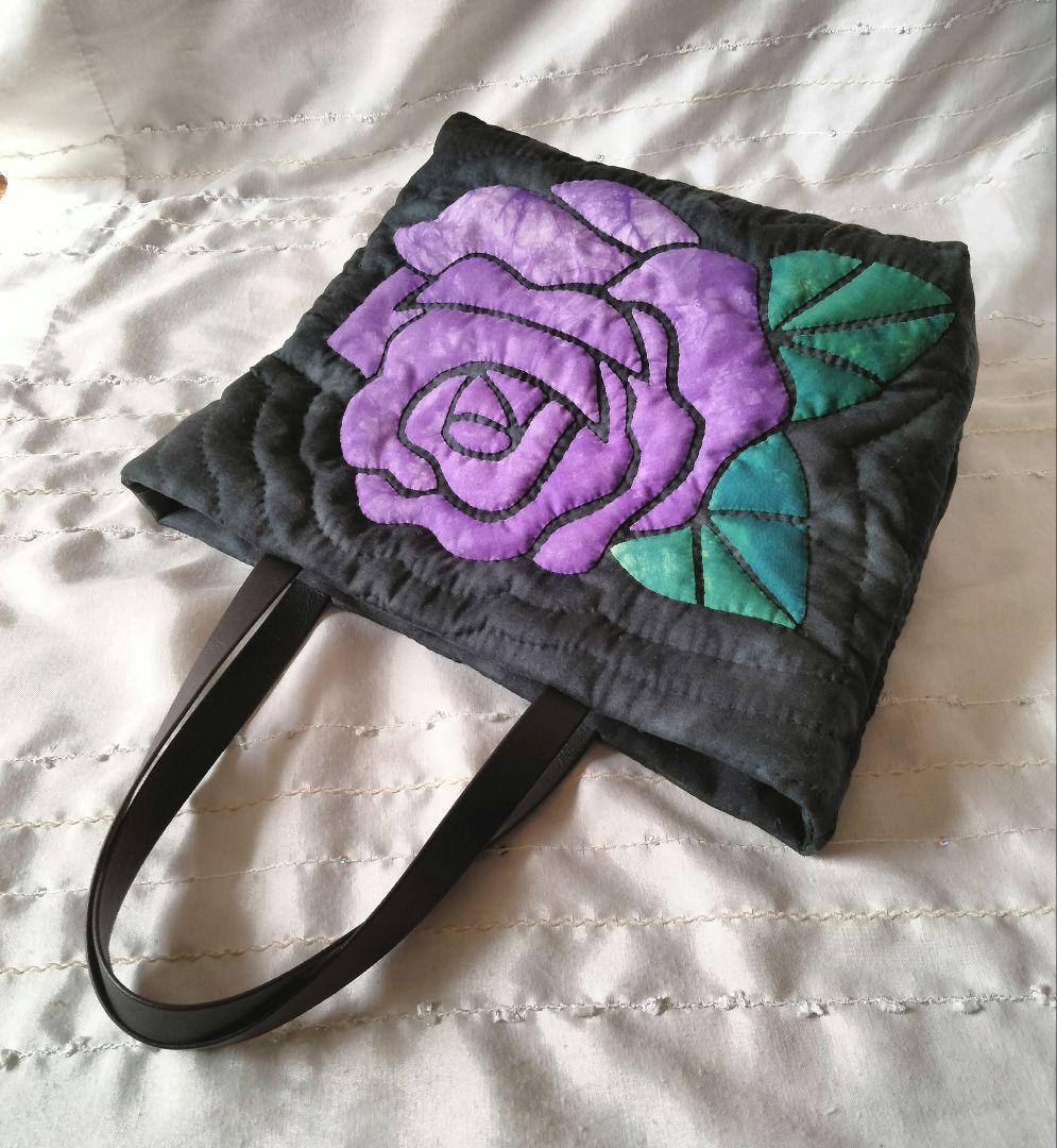 ☆278.ハワイアンキルト・バッグ・バラ