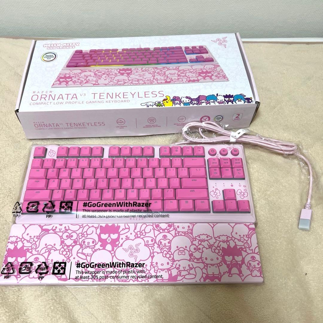 レイザーRazerゲーミングキーボードピンクサンリオキティコラボ