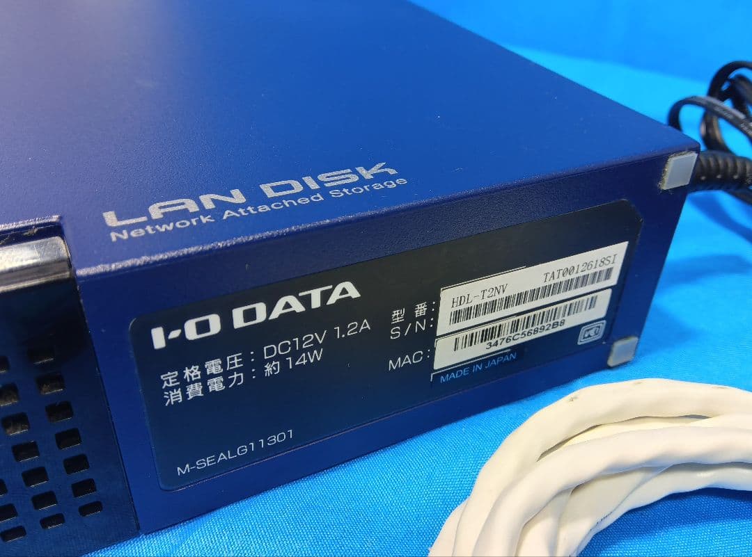 アイ・オー・データ 2TB NAS ネット接続HDD HDL-T2NV 動作品