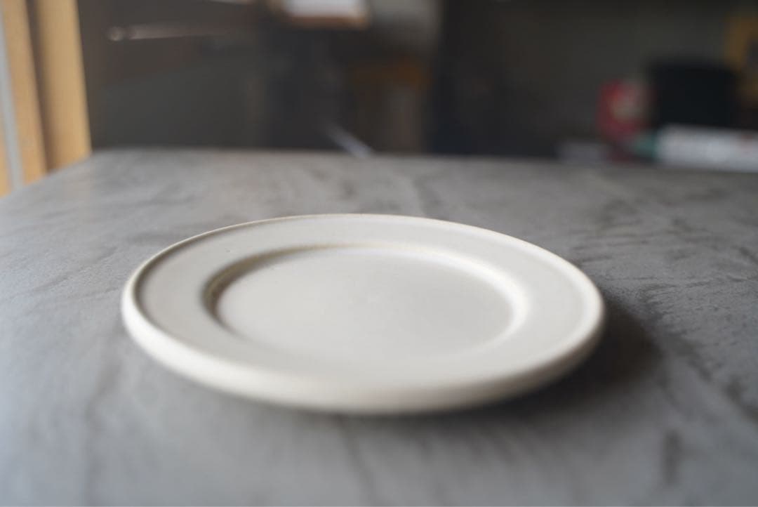 カネル プレートSクリーム色の円形平皿　5枚セット