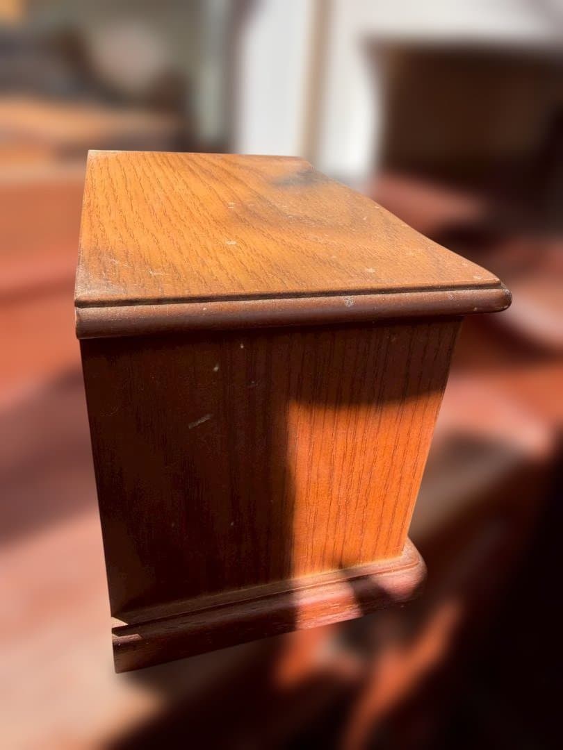 木製 ジュエリーボックス 3段 ミラー付き アクセサリーケース アンティーク調