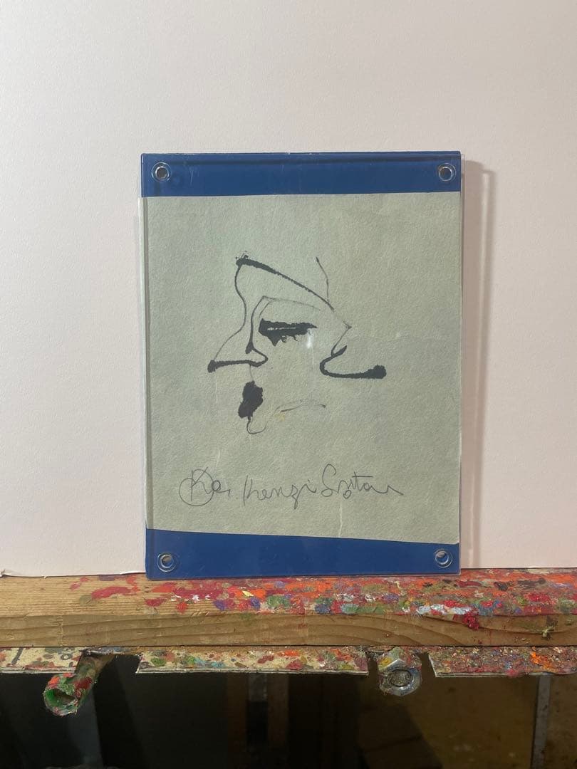 齋藤賢司KenziSaitouによる和紙に墨によるドローイング