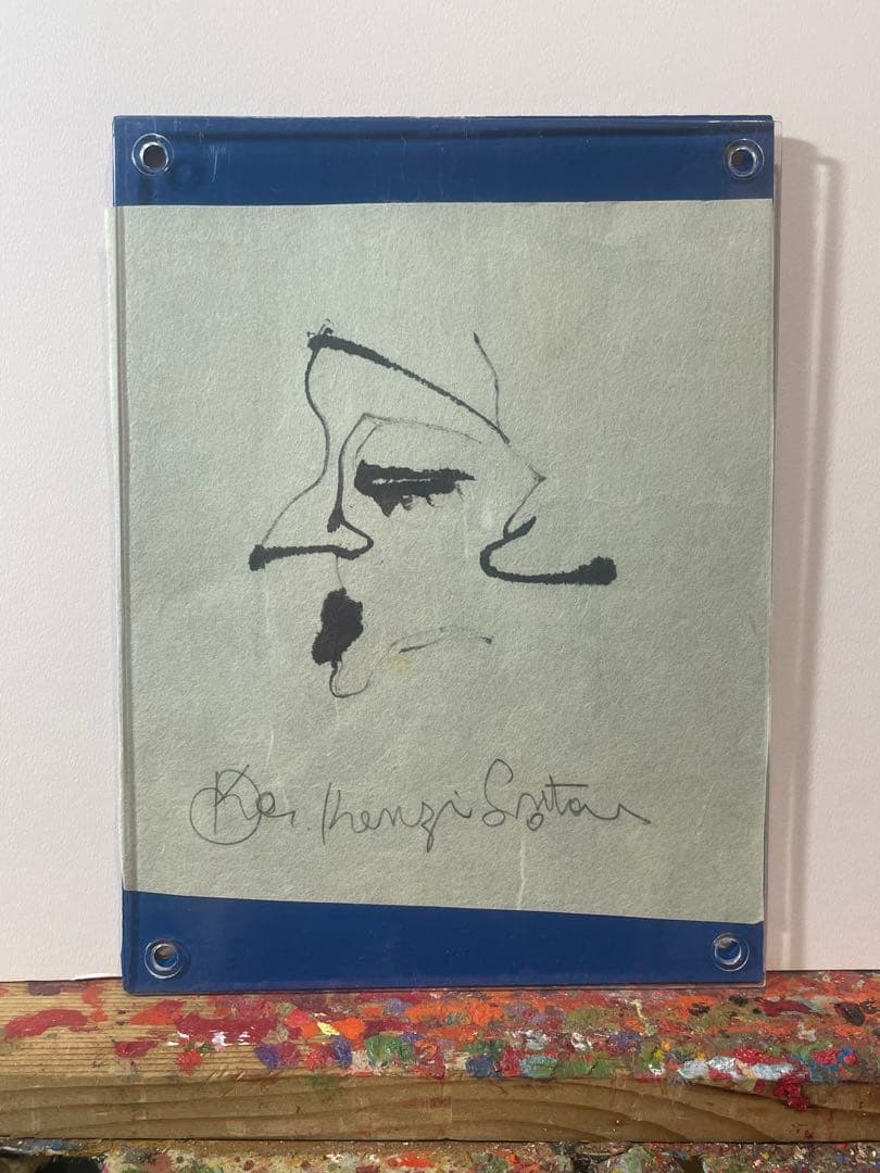 齋藤賢司KenziSaitouによる和紙に墨によるドローイング