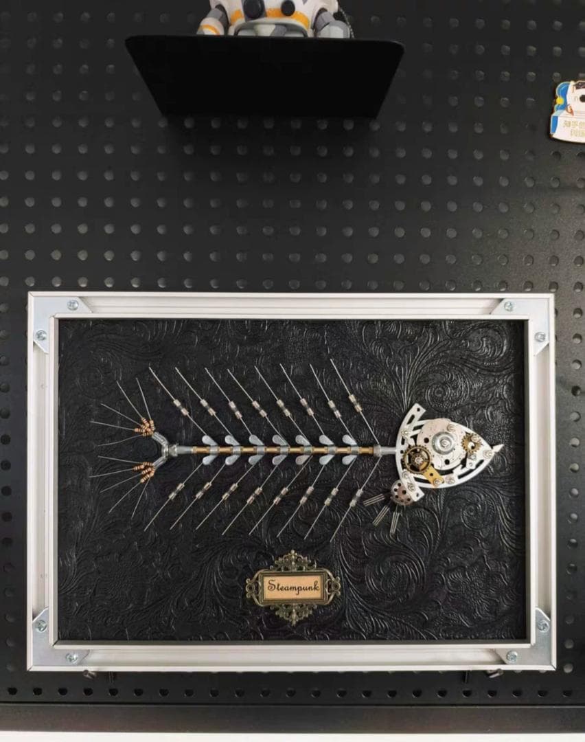 一点物 スチームパンク 機械魚 A4 額装 arc‘taff