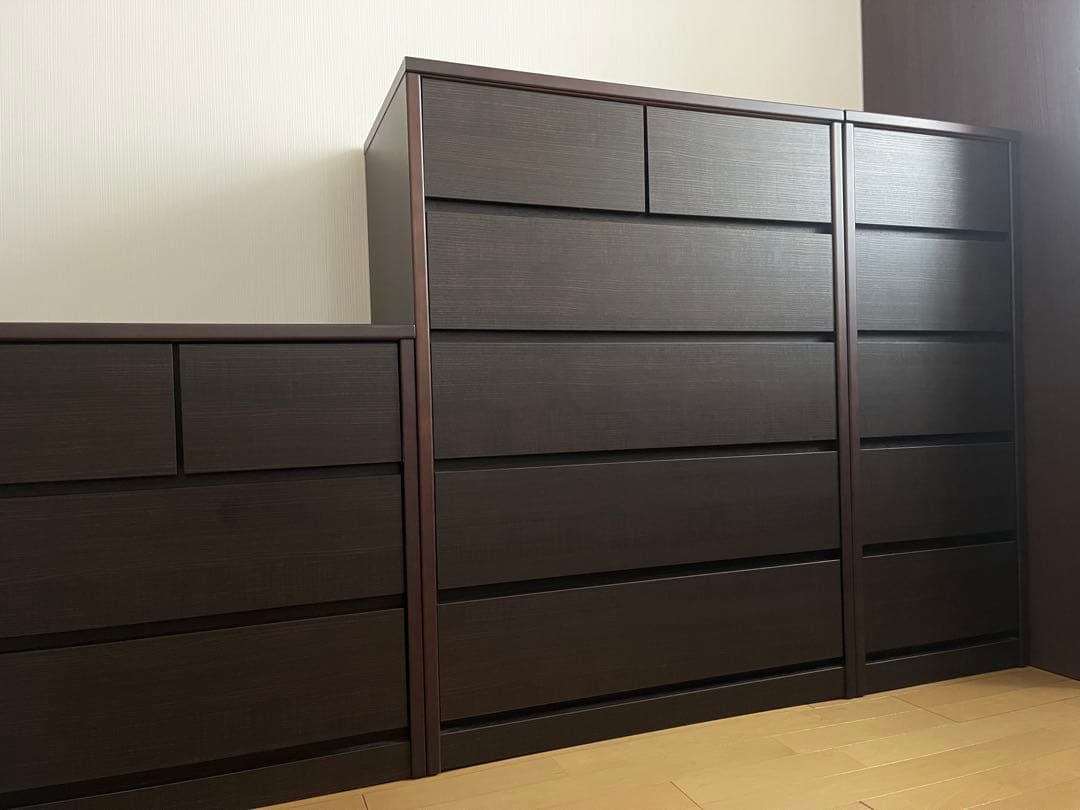 美品•日本製【ディノス】5段チェスト❶