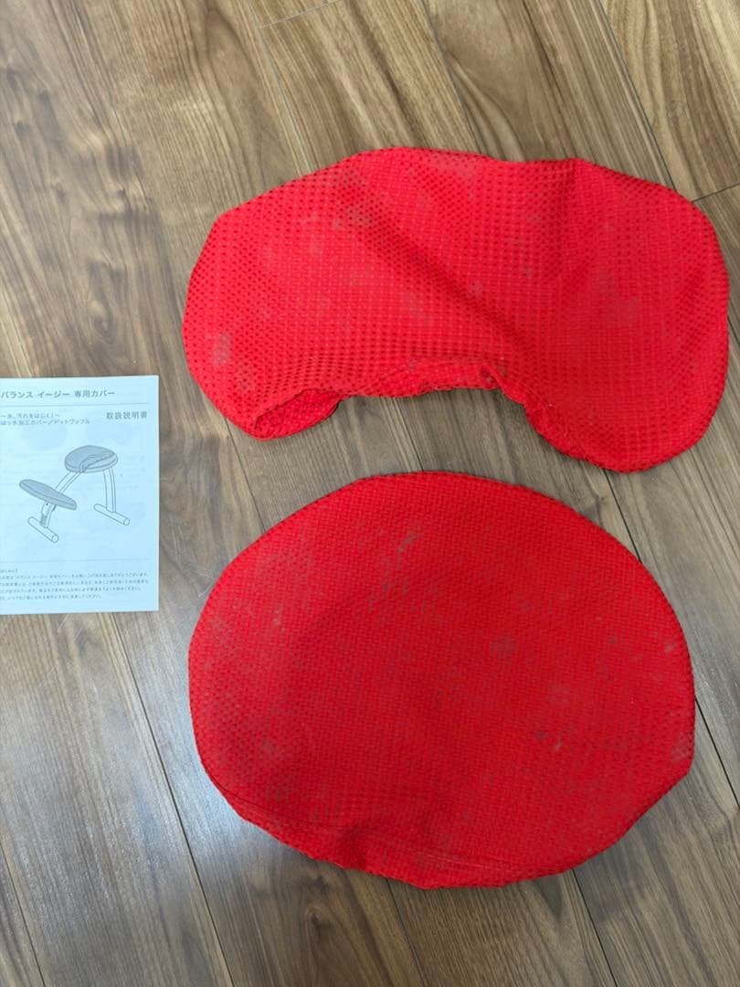 バランスチェア•イージー（黒）＋専用カバー（赤）