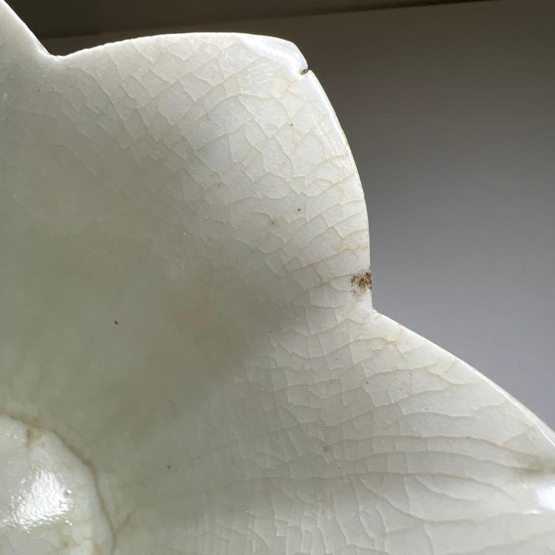 江戸中期　柿右衛門白磁猪口　口径約9.5㎝　東Y8-0216②