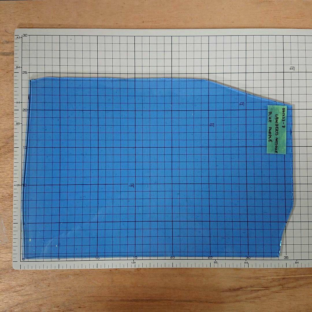 ステンドグラス ガラス ランバーツ アンティック ブルー 紫 061223-8