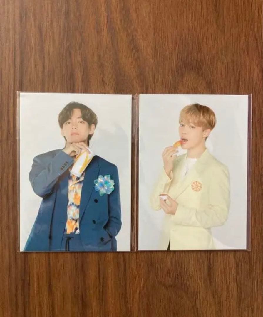 BTS 公式 マクドナルド ジョングク クッション ジミン テテ フォトカード