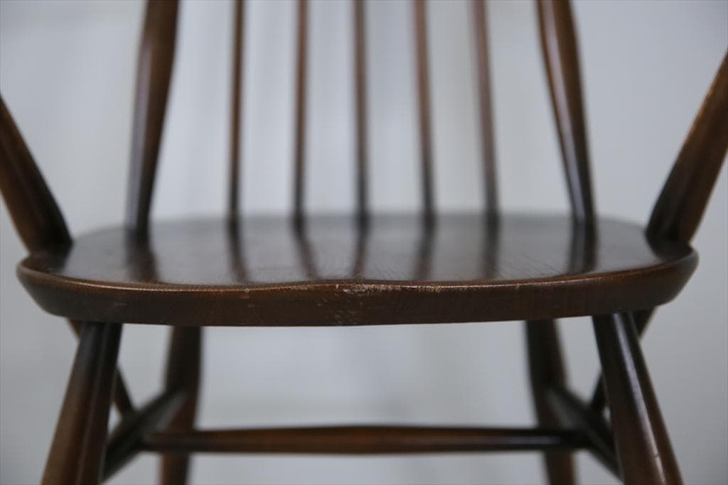 英国アンティークアーコールゴールドスミスアームチェア/ダイニングイス92-260