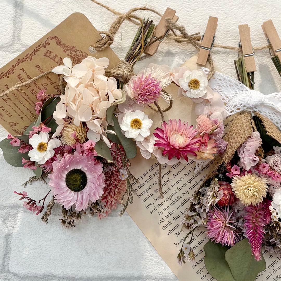 【ちぃ☆❁¨̮】ドライフラワーガーランド❁6点おまとめ❁⃘*.゜