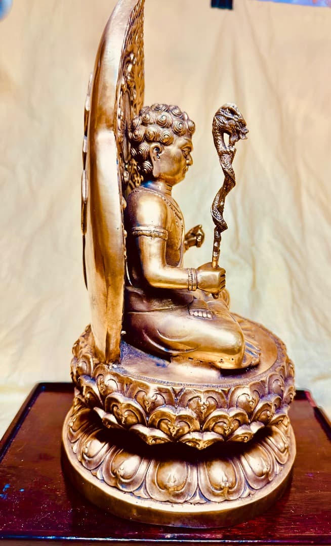 ブロンズ・不動明王金銅製仏像 製の仏像