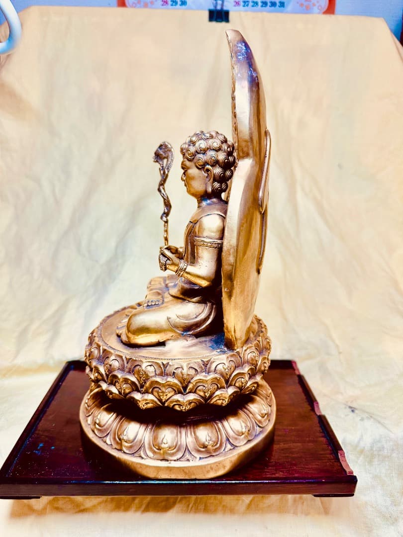 ブロンズ・不動明王金銅製仏像 製の仏像