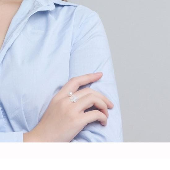 ＜受注制作＞サンカヨウのリング  「サンカヨウ」フリーサイズ　0218