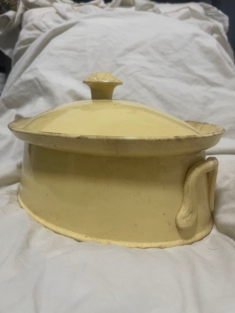 フランスアンティーク　Sarreguemines サルグミンヌ　テリーヌポット