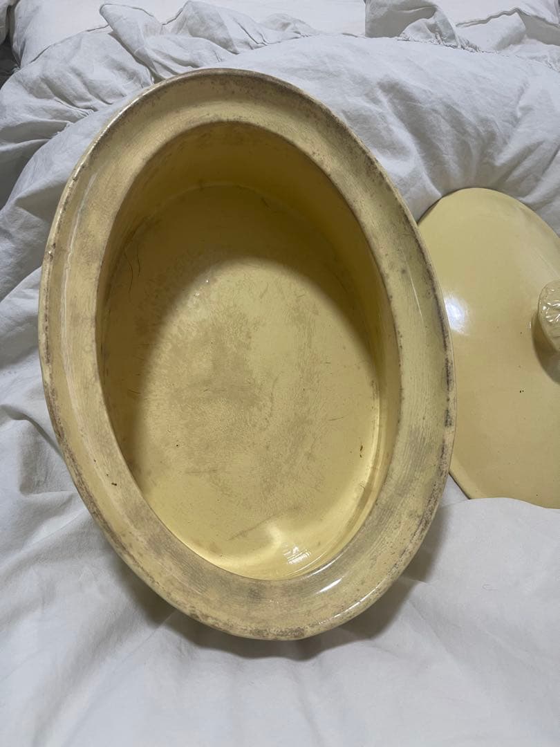 フランスアンティーク　Sarreguemines サルグミンヌ　テリーヌポット