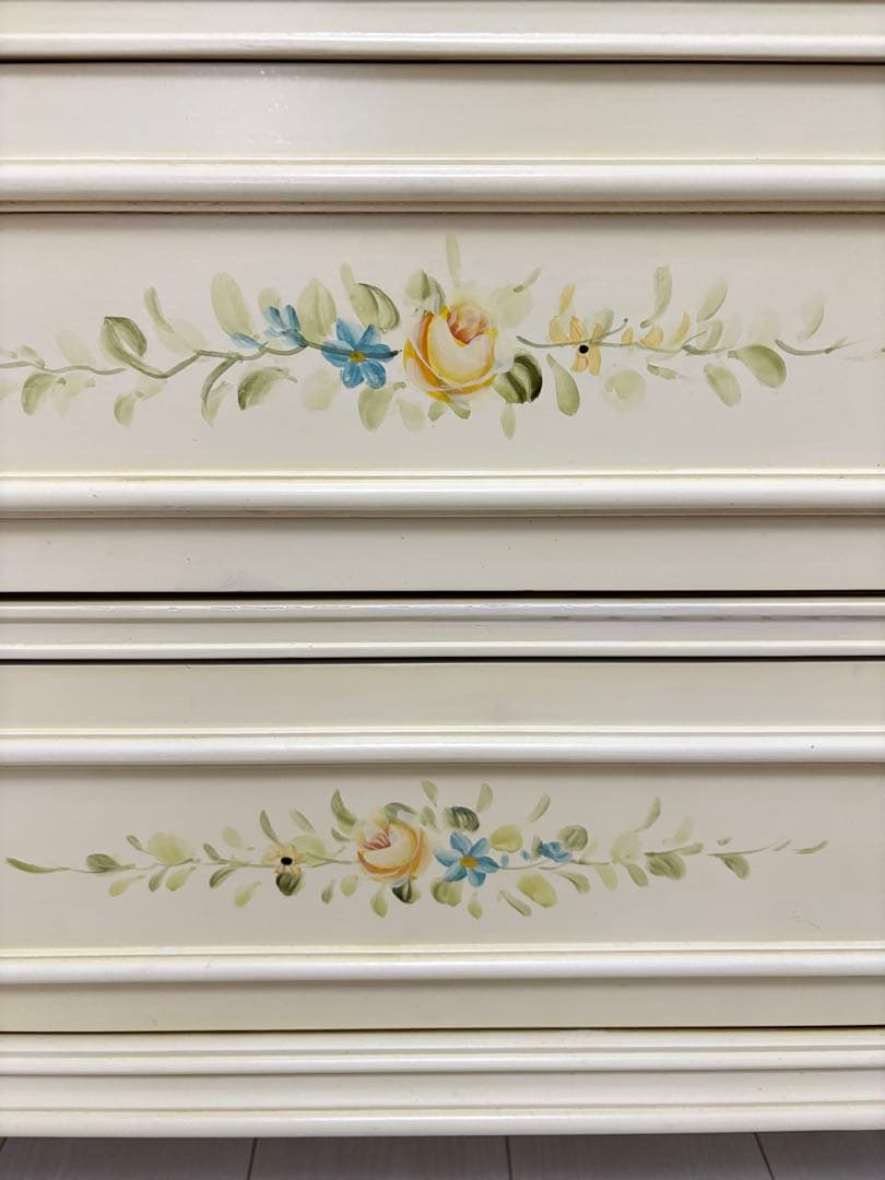 輸入家具　ロココ家具　ロココ調　彫り　レリーフ　アンティーク　ペイント