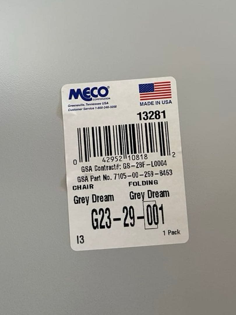 ◆未使用◆ Meco フォールディングチェア　③ 折り畳み椅子　アメリカ　USA