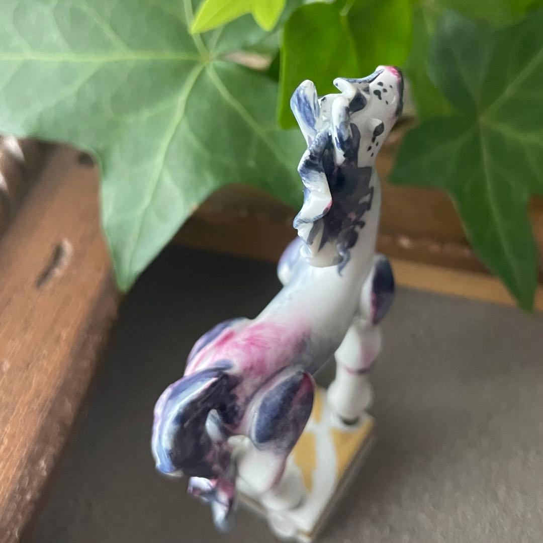 Meissen マイセン ミニ干支 ウマ　紫