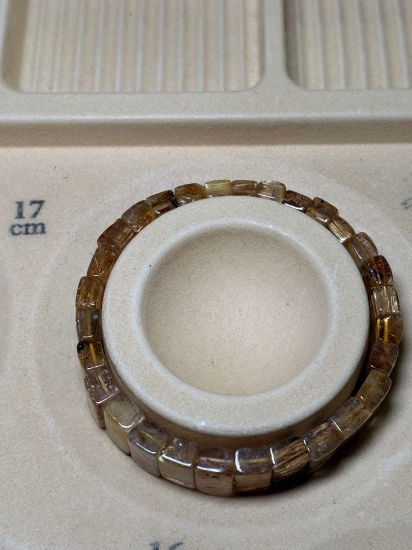 高品質　ルチル　バングル　天然石