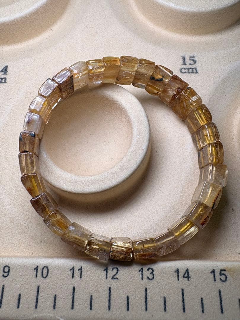 高品質　ルチル　バングル　天然石