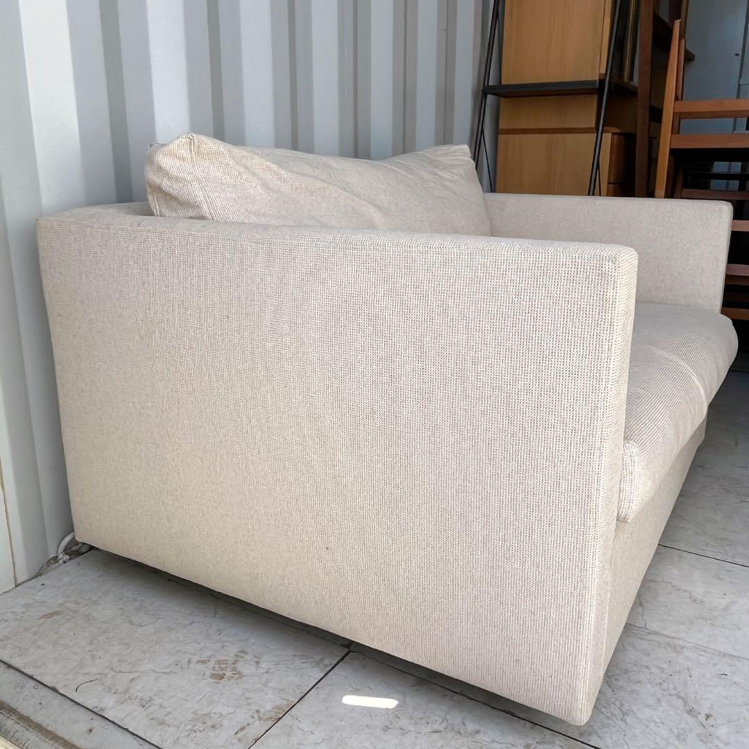 取付無料！アクタス アイラーセン 北欧モダン アイボリーファブリック1Pソファ✨