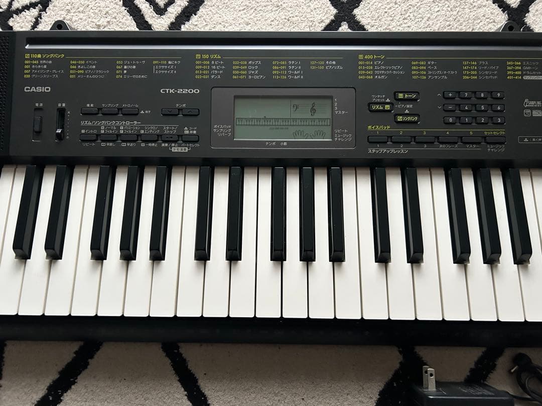 CASIO CTK-2200 キーボード ACアダプター　引き取りならスタンド付