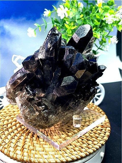 AAA級【魔除け】◆天然モリオン黒水晶原石 B88C6/211C01B