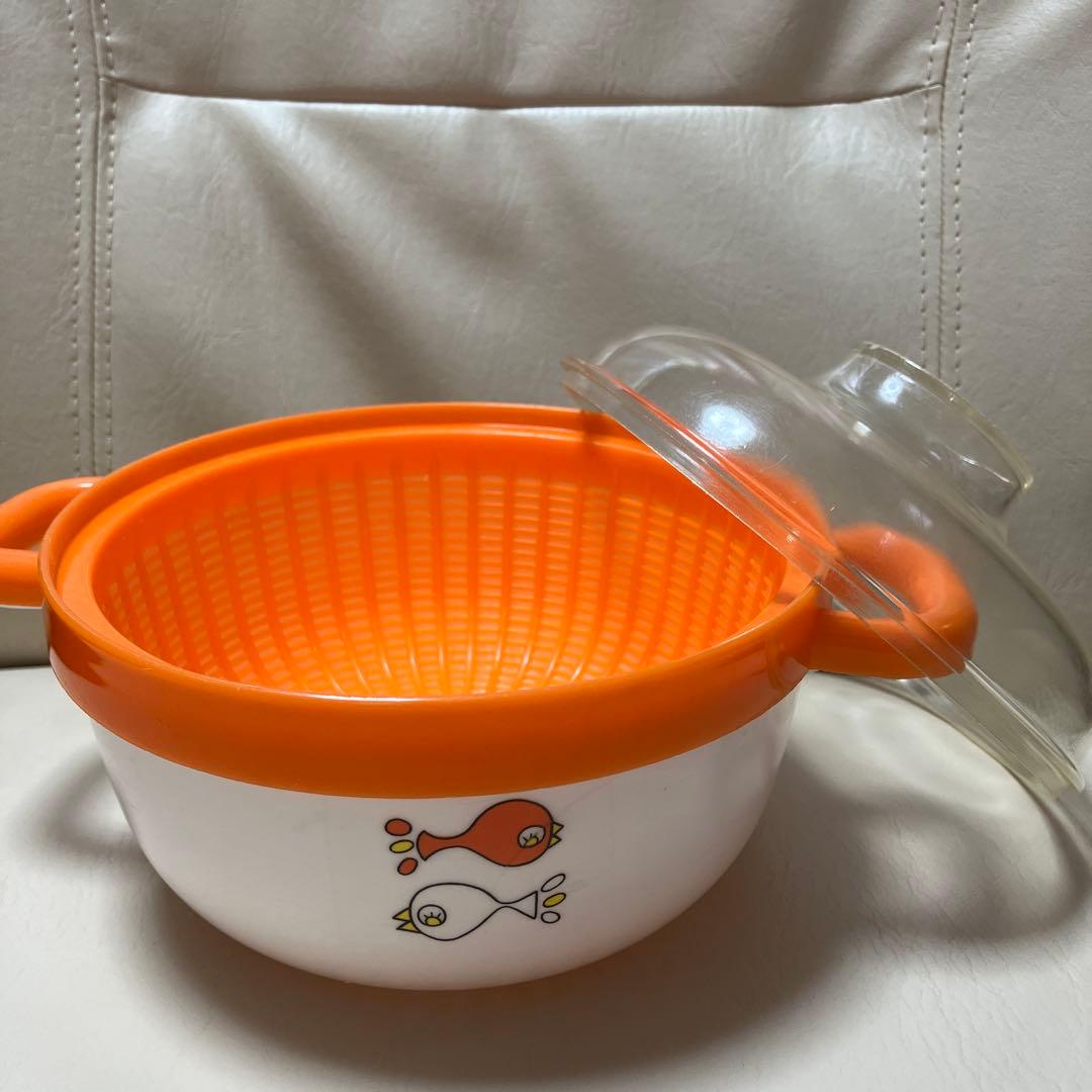 昭和レトロ　キッチン用品３点セット　食品保存容器　お盆　年代物　レトロポップ