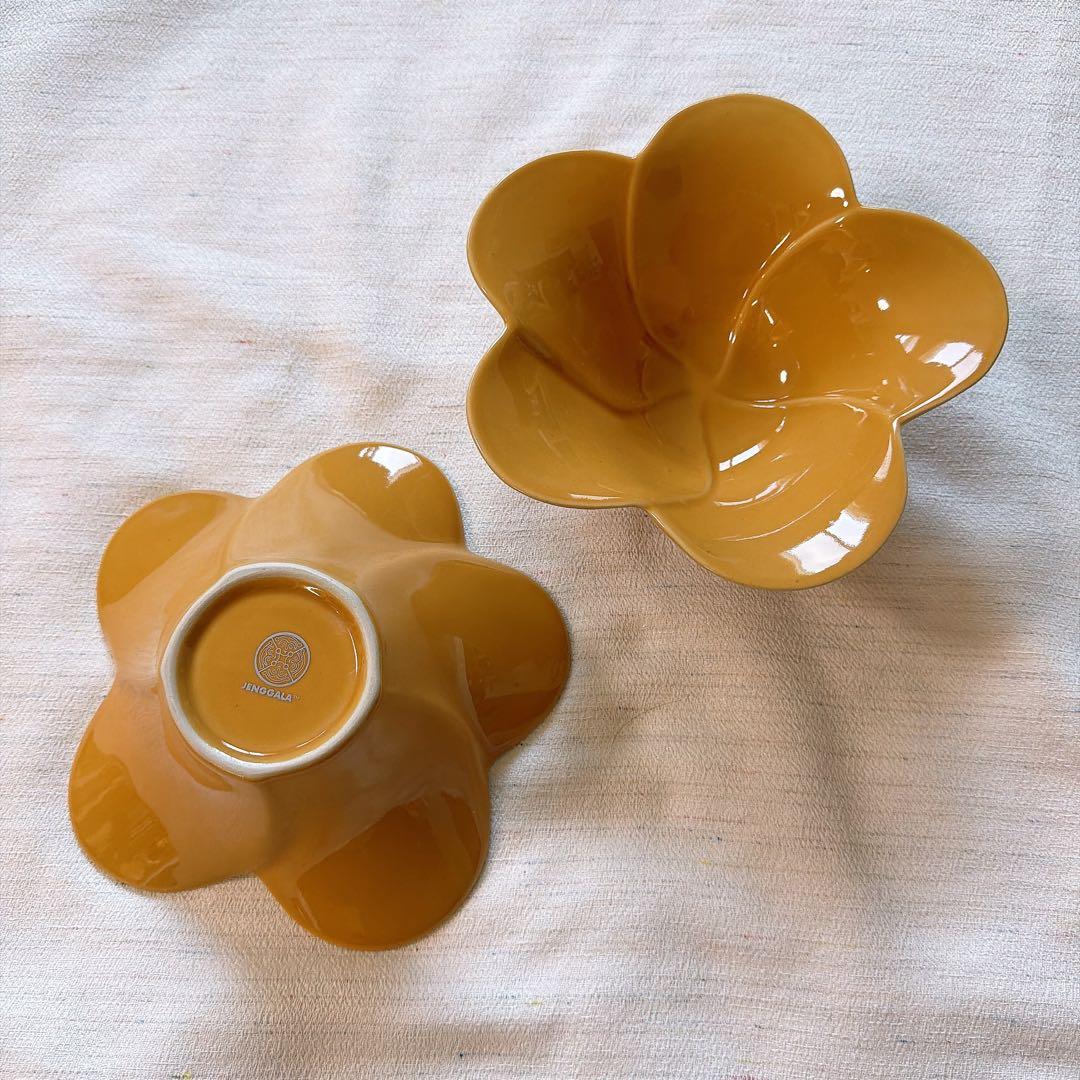 【新品】ジェンガラ フランジパニ サラダボウル スープボウル 食器 イエロー