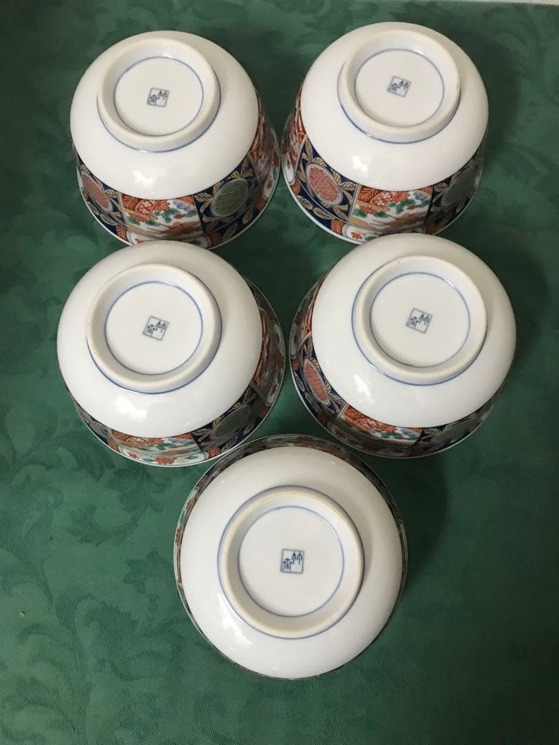 有田焼 龍峰窯 林斎 蓋付き 雑煮碗丼ぶり 古伊万里 5客セット 木箱付き