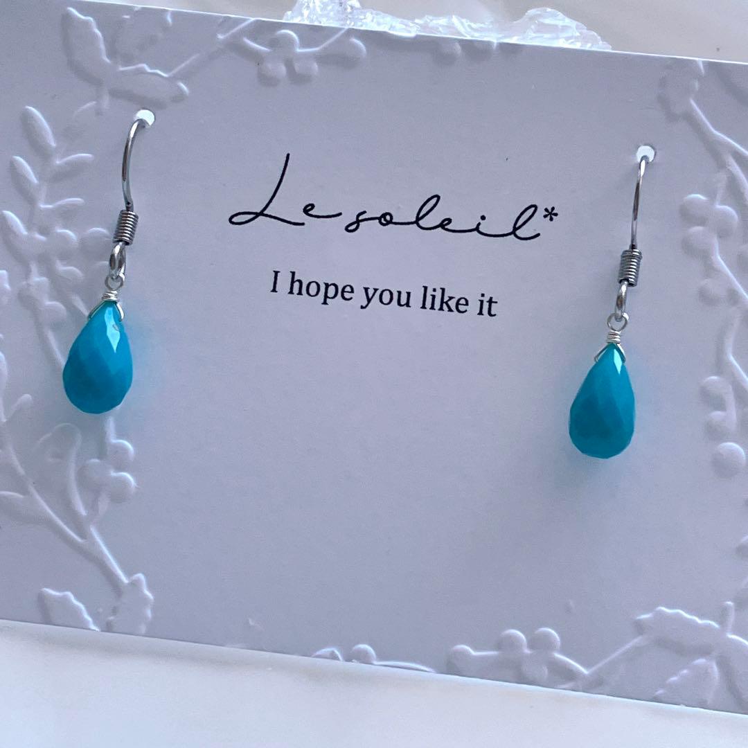 Kaya◆高品質スリーピングビューティーターコイズピアス✧大粒