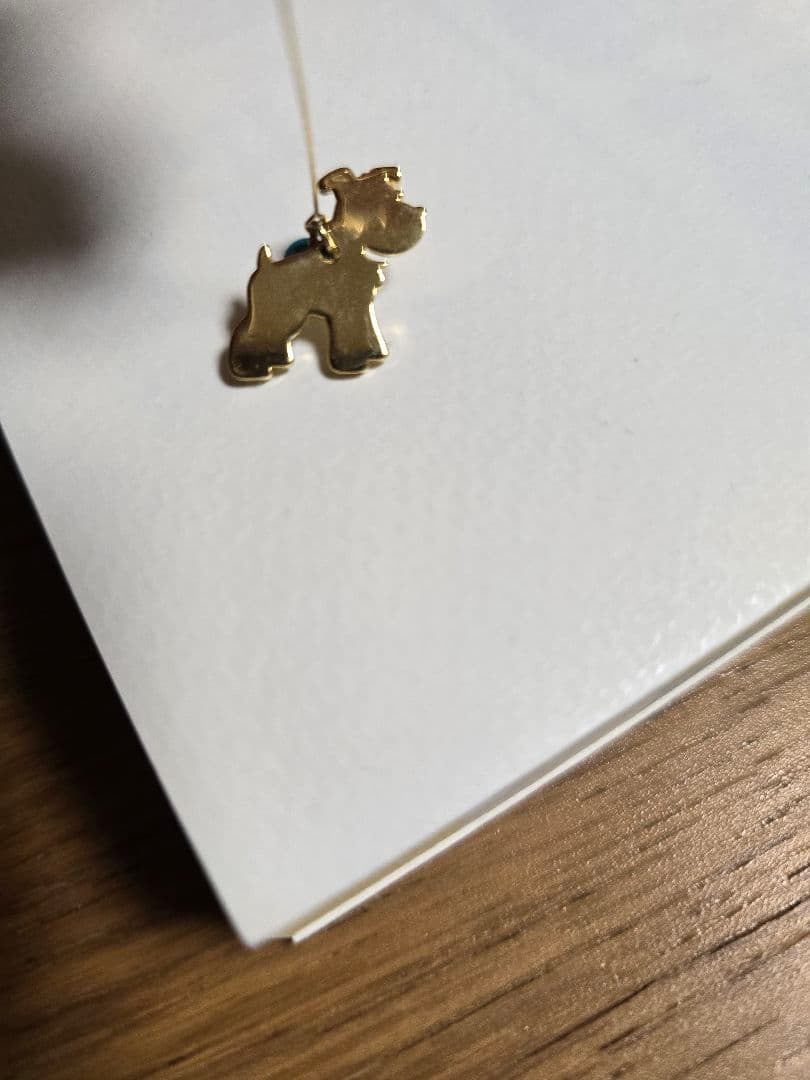 犬のシルエット(シュナウザー) イヤリング ゴールド