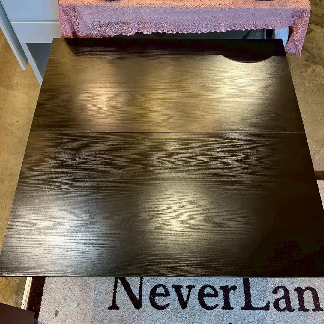 【 美品 】 ローテーブル 折り畳み式天板 収納付き ブラック 昇降式 幅100