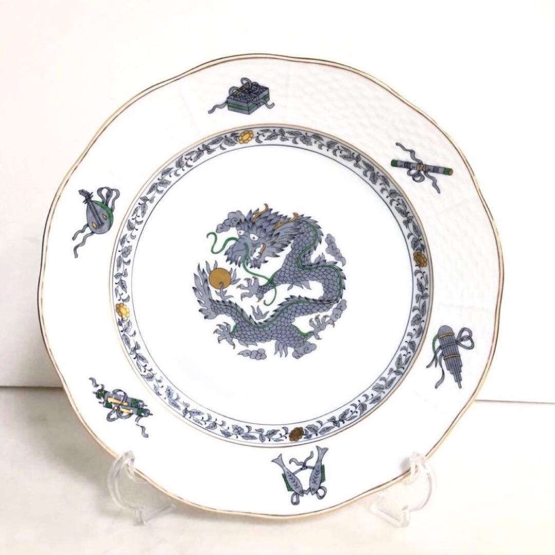 【希少】HEREND ヘレンドミレニアムプレート西暦2000年記念「龍」23cm