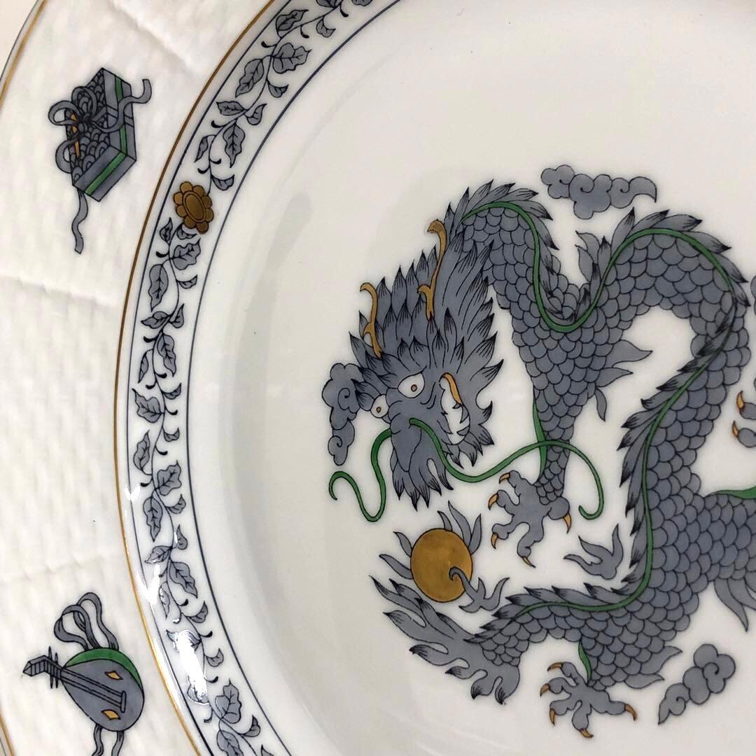 【希少】HEREND ヘレンドミレニアムプレート西暦2000年記念「龍」23cm