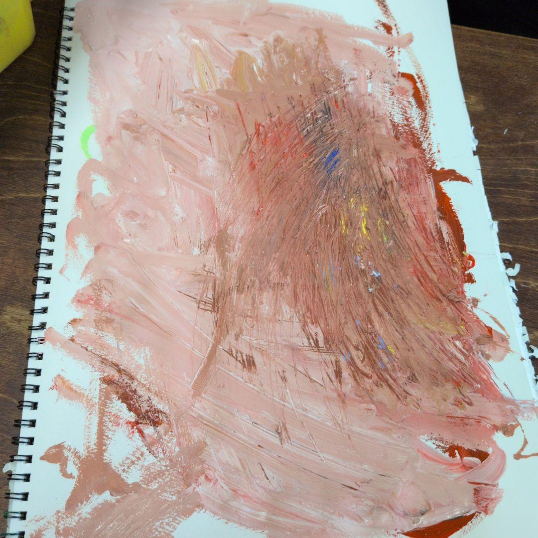 アクリル抽象画 A4サイズ