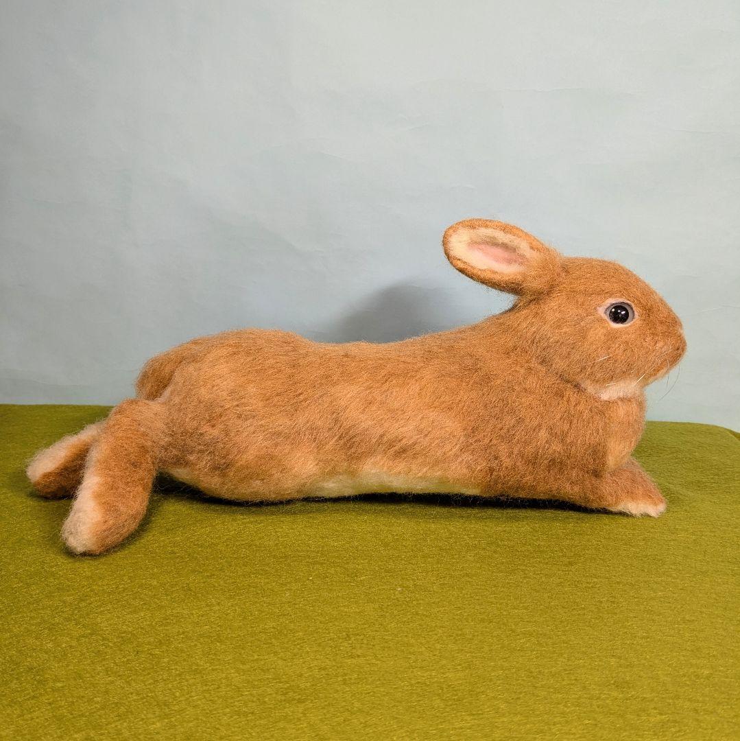 のあ様オーダー　羊毛フェルト　うさぎ　まったりオレンジドワーフ確認用