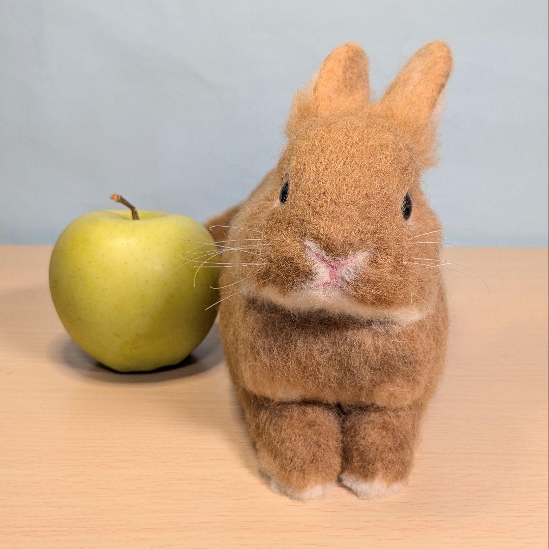 のあ様オーダー　羊毛フェルト　うさぎ　まったりオレンジドワーフ確認用
