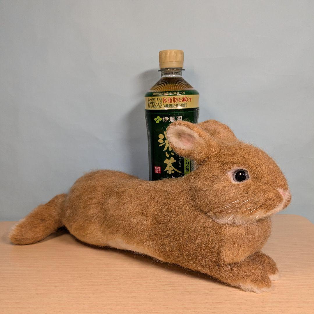 のあ様オーダー　羊毛フェルト　うさぎ　まったりオレンジドワーフ確認用
