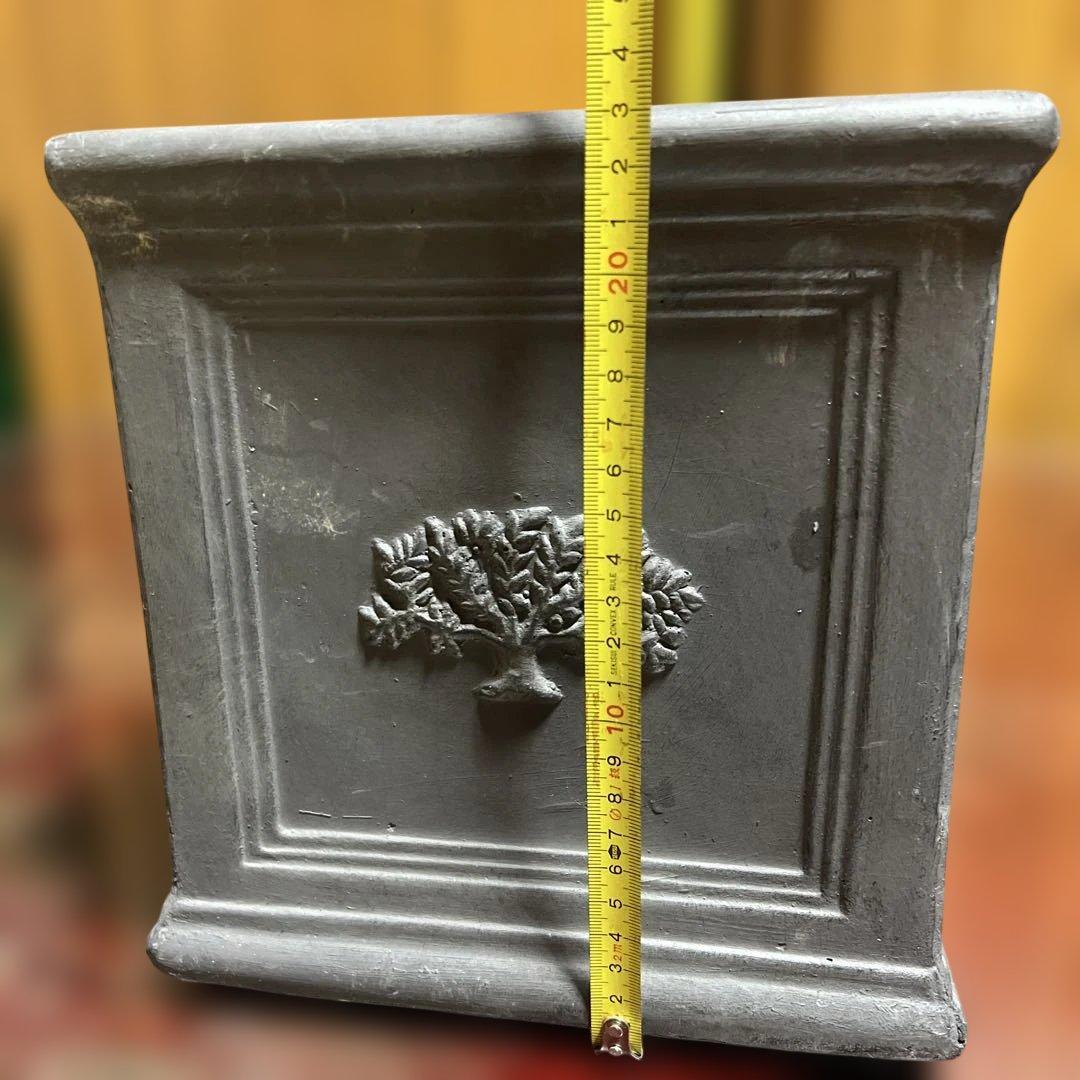 陶器製　植木鉢　21×21×23cm